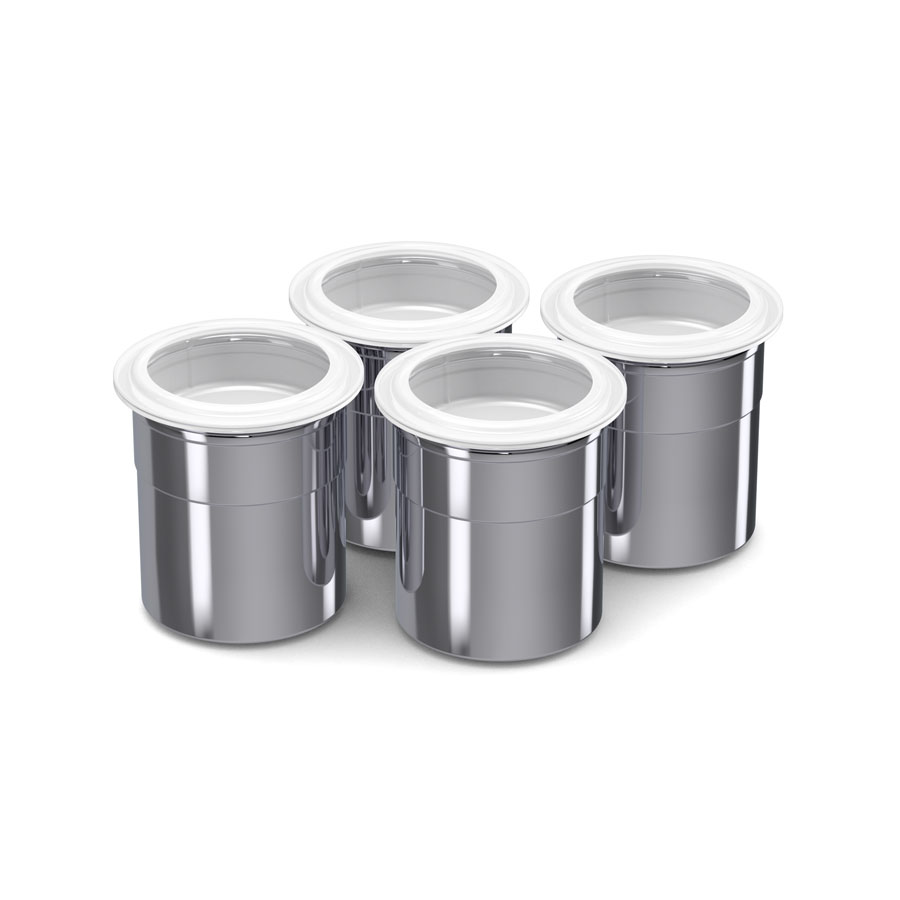 FRXSH Mousse Chef Cups mit Verschlusskappe 4er Becherset