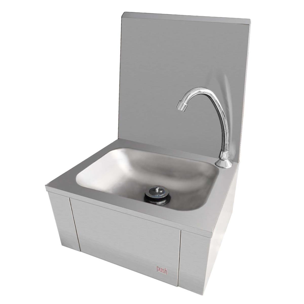 Handwaschbecken mit Kniebedienung inkl. Mischventil und Anschlussset